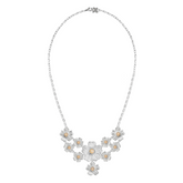 Collar Grande Florecer con Topacio Champange